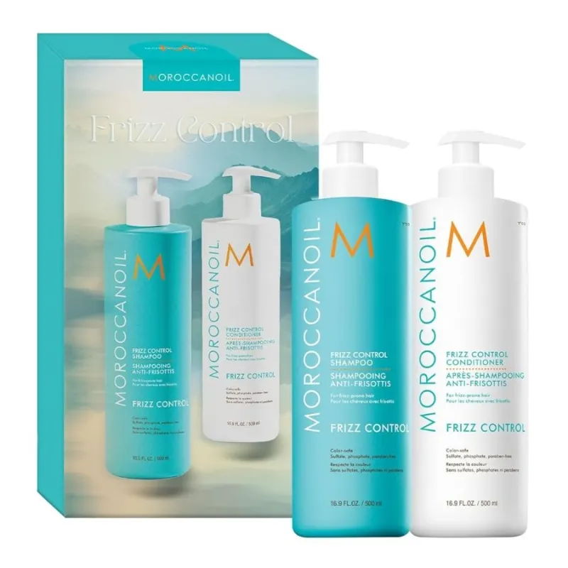 Изглаждащ анти-фриз комплект за коса Moroccanoil Frizz Control Holiday Duo Set