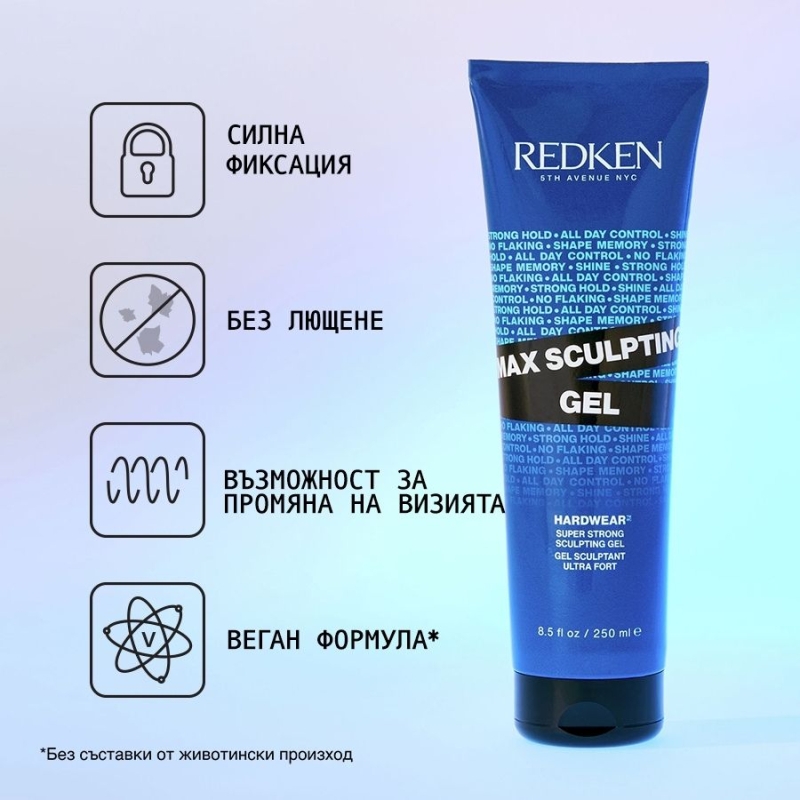 Гел за максимален контрол с много силна фиксация Redken Style Max Sculpting Gel 250ml — 2