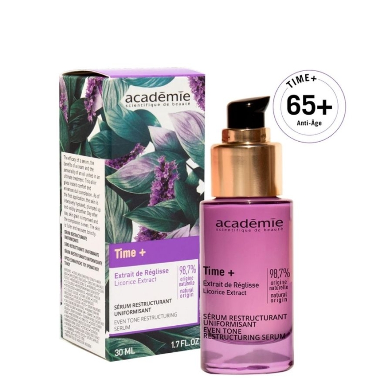 Реструктуриращ серум за изравняване на тена и подмладяване на кожата Académie Time + Even Tone Restructuring Serum 30 ml