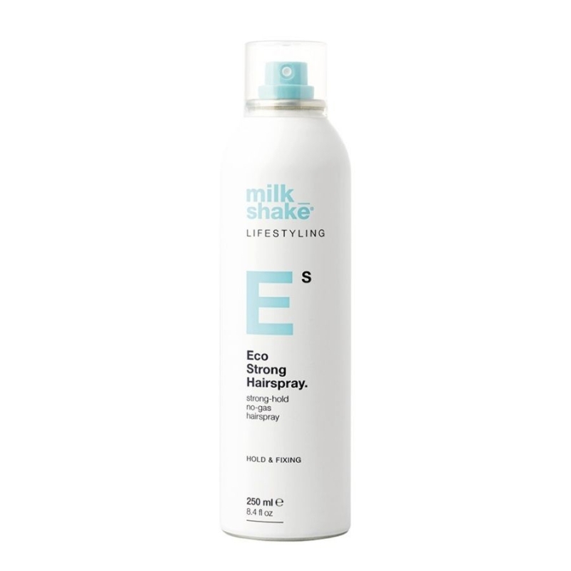 Неаерозолен лак за коса със силна фиксация и естествен завършек Milkshake Lifestyling Eco Strong Hairspray 250ml