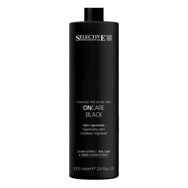 Балсам за изрусена и увредена коса с черен хайвер и муцин Selective ONCARE Black Conditioner 1000 ml