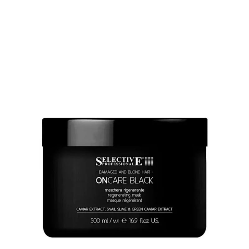Интензивно възстановяваща маска с черен хайвер и муцин Selective ONCARE Black Regenerating Mask 200 ml