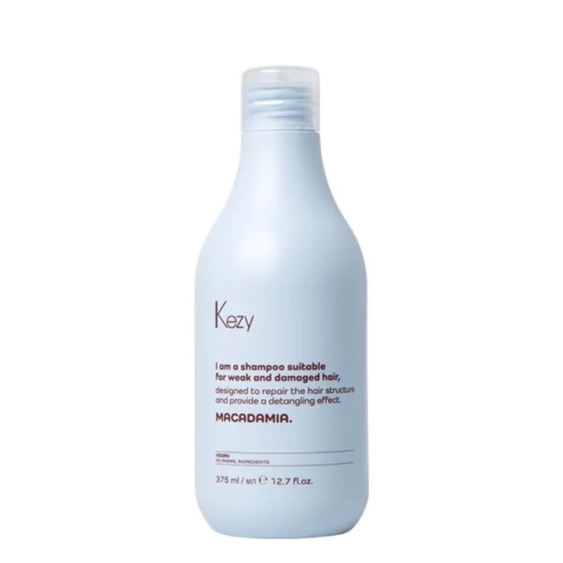 Kezy Macadamia Shampoo for or Damaged, Dull and Fragile Hair 375 ml