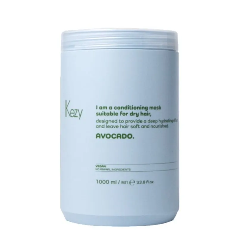 Маска с авокадо за суха и дехидратирана коса Kezy Avocado Mask For dehydrated, dry Hair 1000 ml