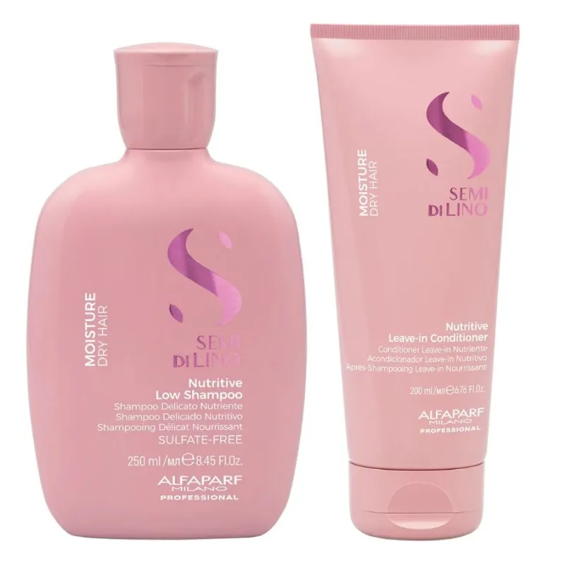 Alfaparf Semi Di Lino Moisture Nutritive Shampoo 250ml + Conditioner 250ml
