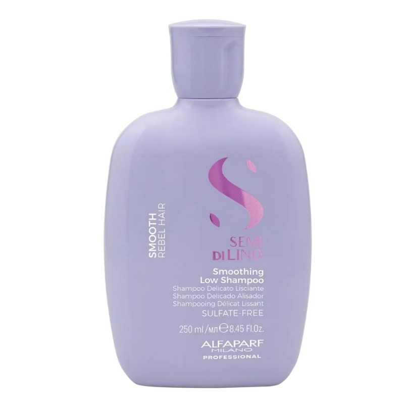 Шампоан със заглаждащ ефект за цъфтяща и непокорна коса Alfaparf Semi di Lino Smoothing Low Shampoo