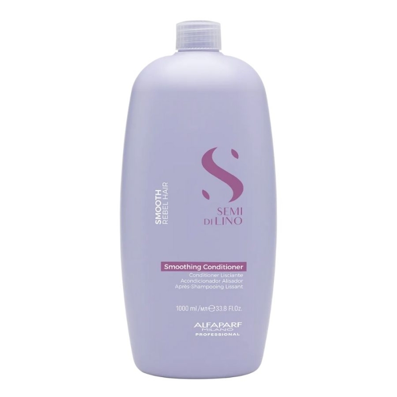 Балсам със заглаждащ ефект за цъфтяща и непокорна коса Alfaparf Semi di Lino Smoothing Low Conditioner — 2