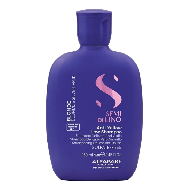 Матиращ шампоан за неутрализиране на жълти нюанси Alfaparf SDL BLondes Anti-Yellow Low Shampoo — 2