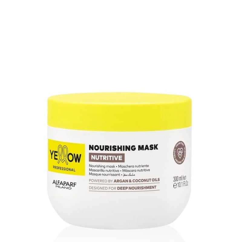 Подхранваща маска за суха коса с арганово и кокосово масло – Yellow Professional Nutritive Nourishing Mask 300 ml