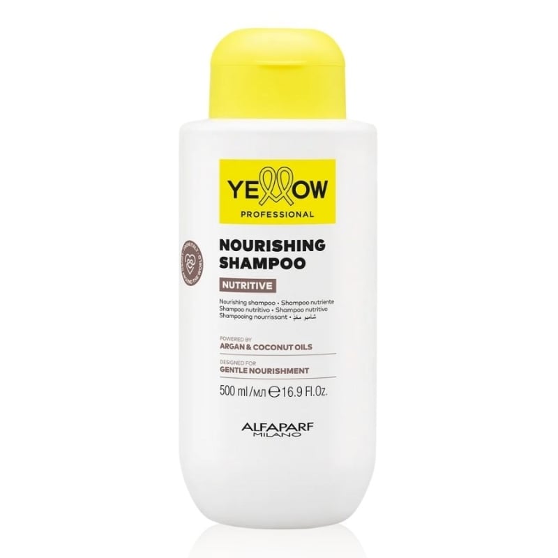Подхранващ шампоан за суха коса с арганово и кокосово масло – Yellow Professional Nutritive Nourishing Shampoo 500 ml