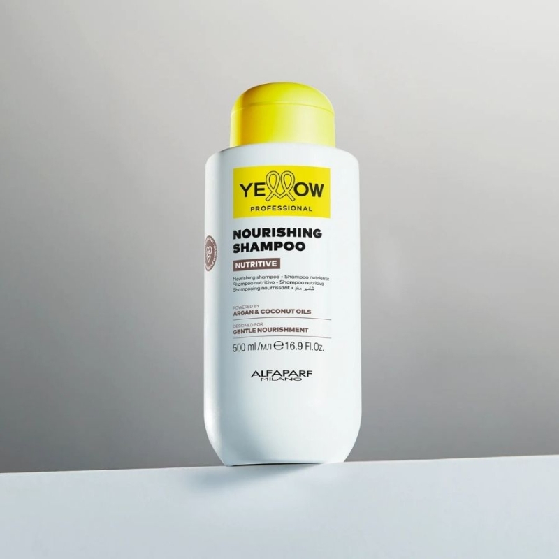 Подхранващ шампоан за суха коса с арганово и кокосово масло – Yellow Professional Nutritive Nourishing Shampoo 500 ml — 3