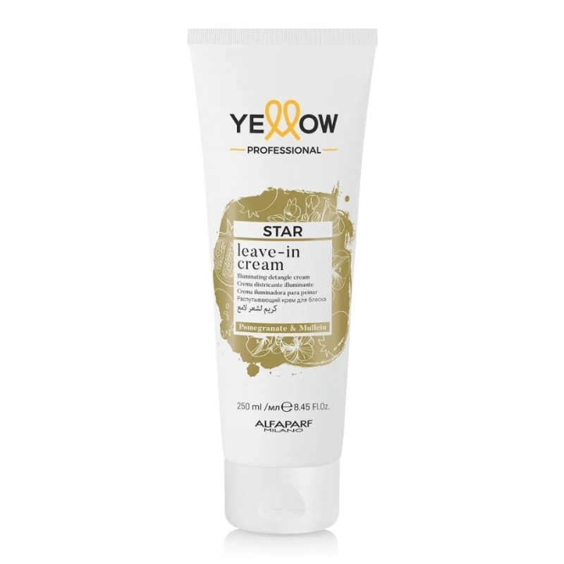 Озаряващ крем без отмиване за коса с вербаскум, нар и арганово масло – Yellow Professional Star Leave-in Cream 250 ml