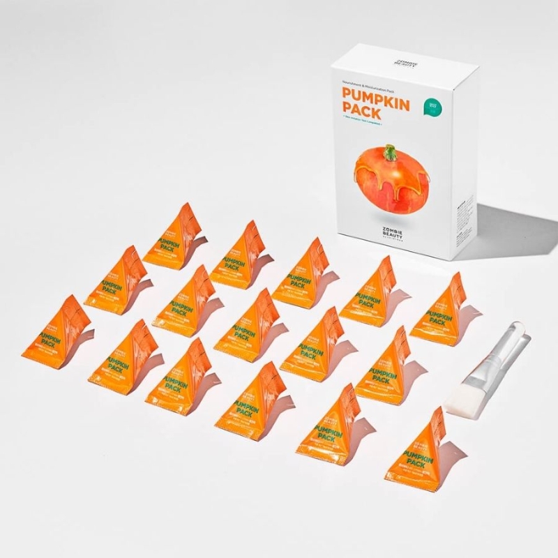 Успокояваща маска с тиква и мед за сияйна кожа Skin1004 Zombie Beauty Pumpkin Pack 16 x 4 g — 3