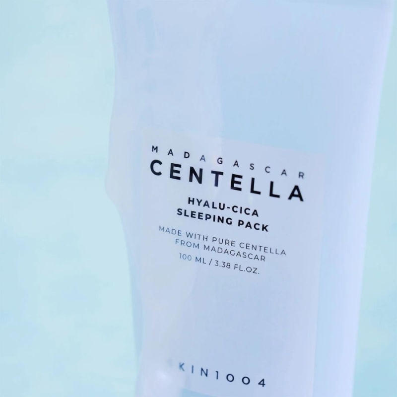 Нощна гел маска с центела и мелатонин SKIN1004 Hyalu-Cica Sleeping Pack 100 ml — 2