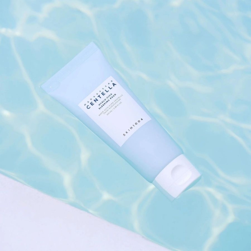 Нощна гел маска с центела и мелатонин SKIN1004 Hyalu-Cica Sleeping Pack 100 ml — 3