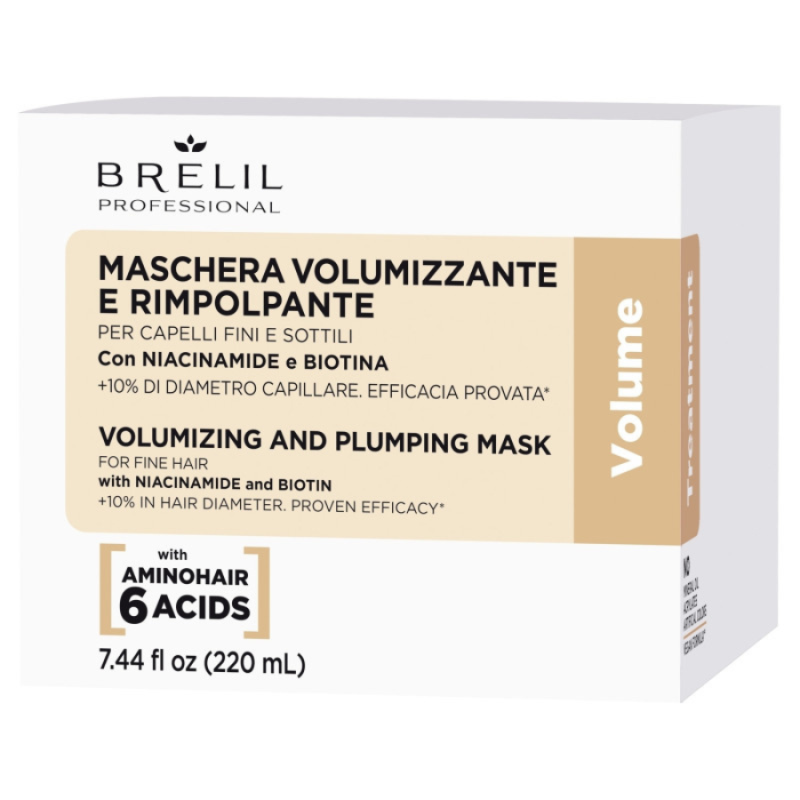 Интензивна маска за плътност и обем на фина коса Brelil Treatment Volume Mask 220 ml — 2
