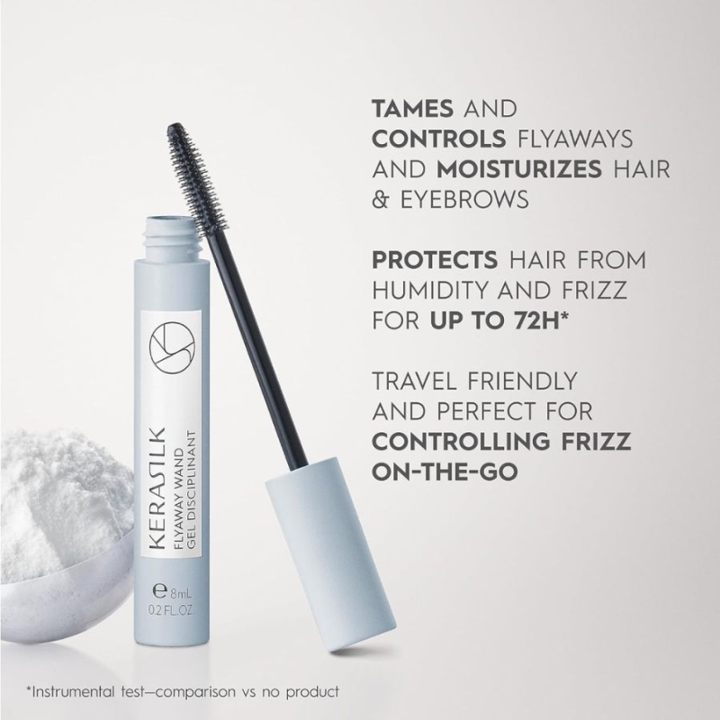 Приглаждащ гел с четка за хвърчащи косички Kerasilk Flyaway Wand 8 ml — 5