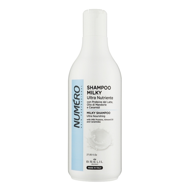 Млечен шампоан за обем и блясък Brelil Numero Milky Shampoo 800 ml