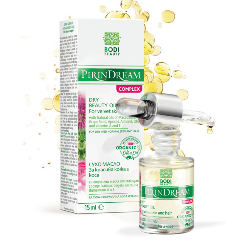 Сухо масло за красива кожа и коса Bodi Beauty Pirin Dream Complex Dry Beauty Oil 15ml