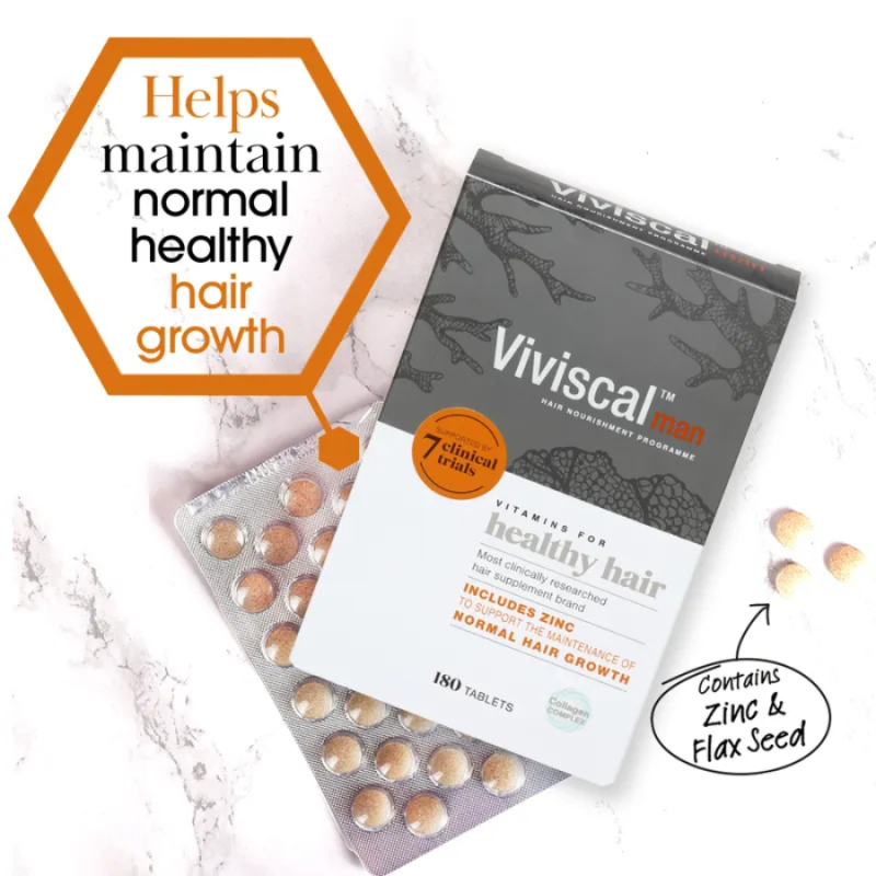 Хранителна добавка за растеж на коса при мъже Viviscal Men Hair Growth Supplements 60 таблетки — 7
