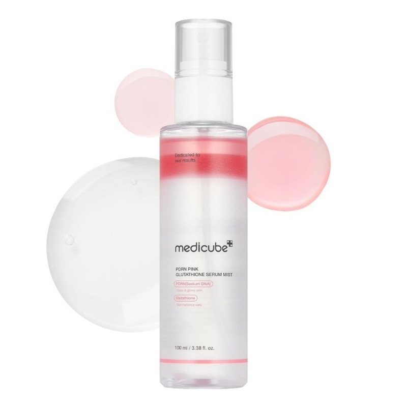 Мист с PDRN и глутатион за сияйна и хидратирана кожа – Medicube PDRN Pink Glutathione Serum Mist 100 ml