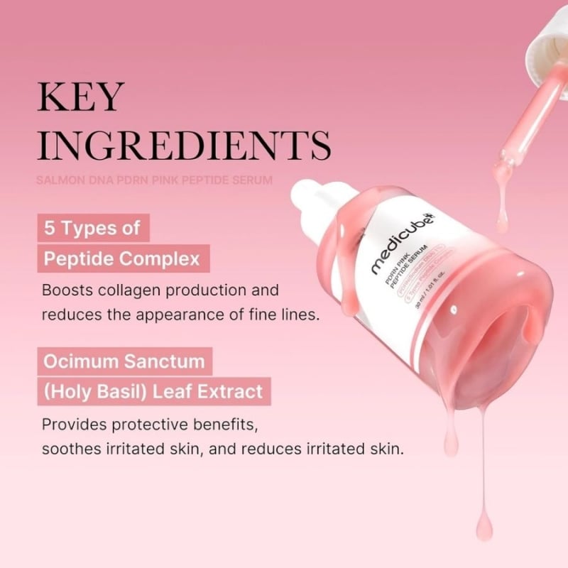 Серум за сияйна кожа и еластичност Medicube PDRN Pink Peptide Glow Serum 30 ml — 2