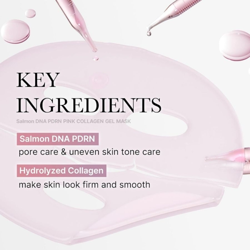 Гел маска с PDRN и колаген за еластичност и изравняване на тена – Medicube PDRN Pink Collagen Jelly Gel Mask 28 g — 4