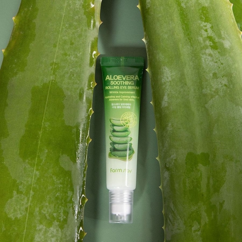 Околоочен серум с алое вера против тъмни кръгове и подпухналост – Farmstay Aloe Vera Soothing Rolling Eye Serum 25 ml — 3