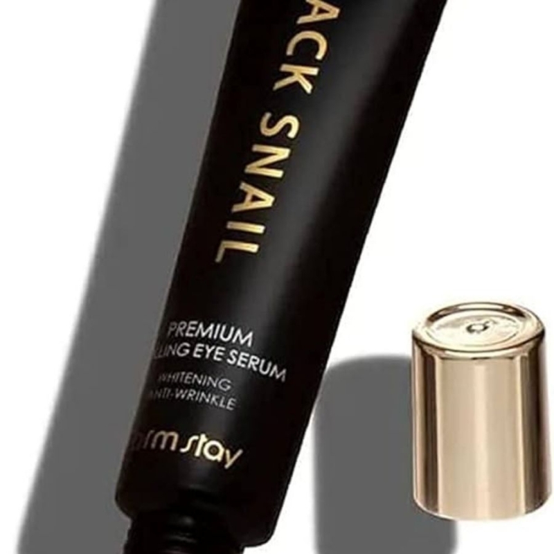 Околоочен серум с черен охлюв и ролер апликатор – Farmstay Black Snail Premium Rolling Eye Serum 25ml — 4