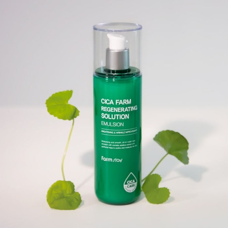 Хидратираща емулсия с центела за чувствителна кожа – FarmStay Cica Farm Regenerating Solution Emulsion 200 ml — 3