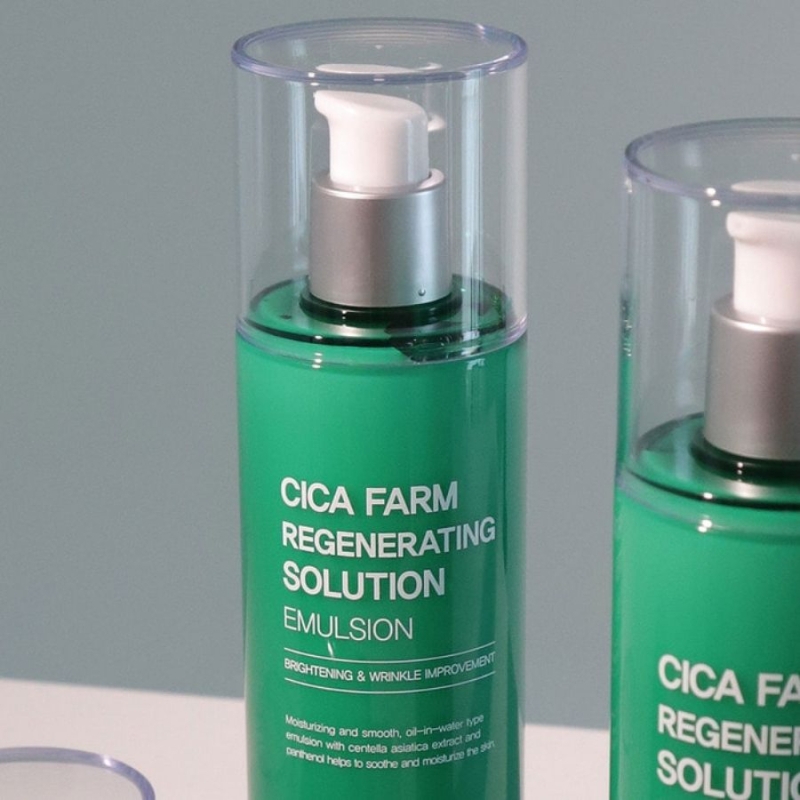 Хидратираща емулсия с центела за чувствителна кожа – FarmStay Cica Farm Regenerating Solution Emulsion 200 ml — 4