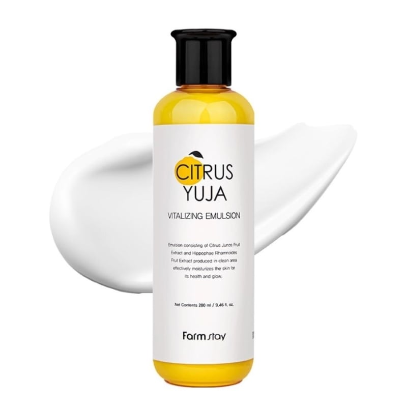 Ревитализираща емулсия за лице с юдзу и морски зърнастец – FarmStay Citrus Yuja Vitalizing Emulsion 280 ml