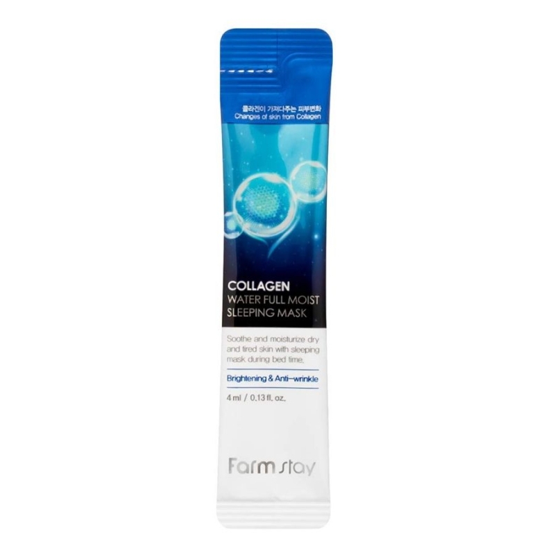 Нощна маска за дълбока хидратация с колаген – FarmStay Collagen Water Full Moist Sleeping Mask 4 ml