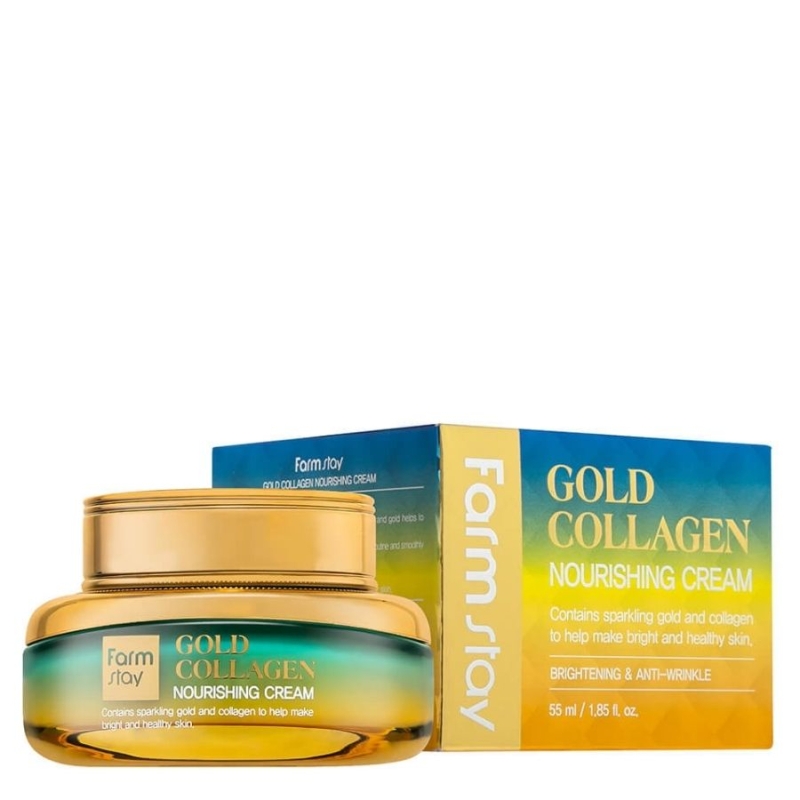 Подхранващ крем с колаген и злато – FarmStay Gold Collagen Nourishing Cream 55 ml — 3