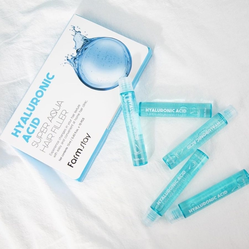 Хидратиращ филър за коса с хиалуронова киселина – FarmStay Hyaluronic Acid Super Aqua Hair Filler 10x13ml — 2