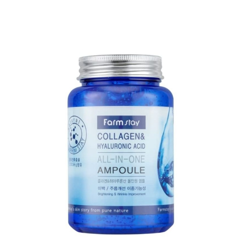 Ампулен серум с колаген и хиалуронова киселина FarmStay Collagen & Hyaluronic Acid All-in-One Ampoule 250 ml — 2
