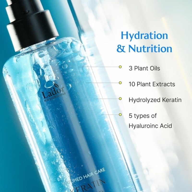 Хидратиращ кератинов спрей против фриз и топлинна защита – Lador Keratin Hydrating Anti-Frizz Hair Mist 130 ml — 4