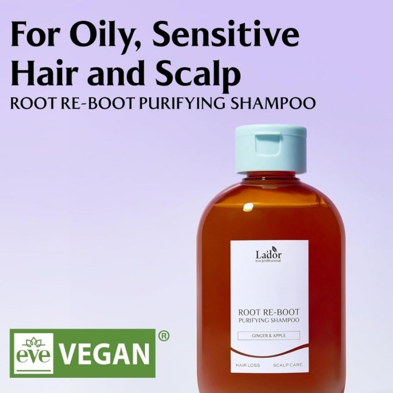 Шампоан против косопад за мазен и чувствителен скалп – Lador Root Re-Boot Purifying Shampoo Ginger & Apple 300 ml — 2