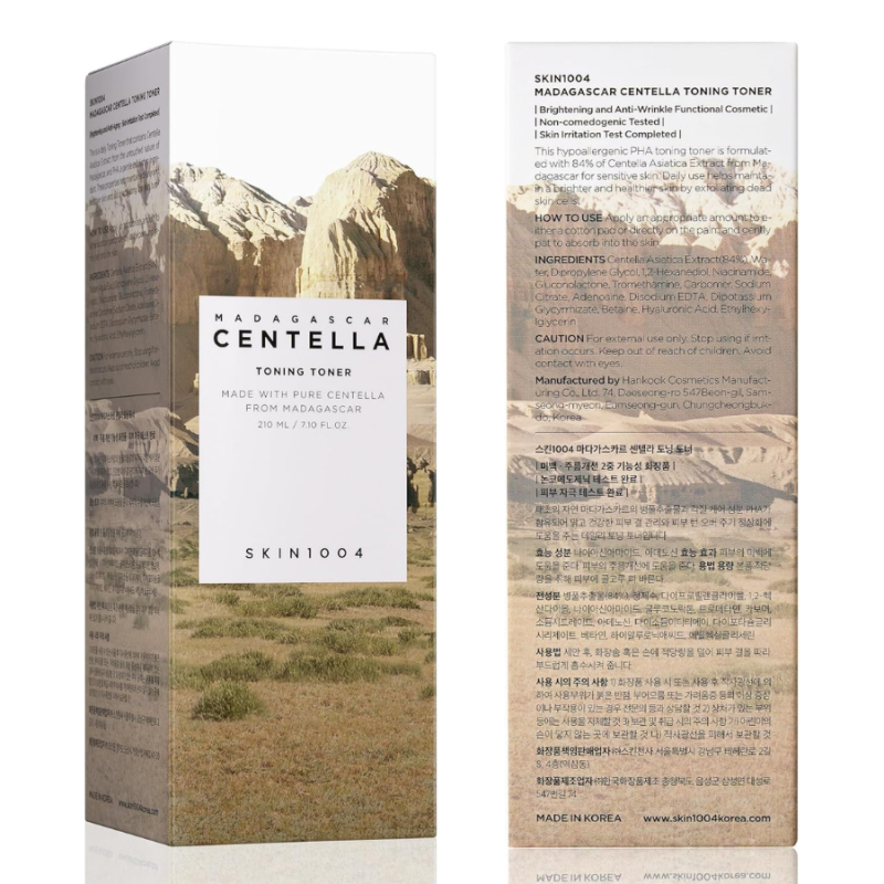 Нежен ексфолиращ тоник за лице с PHA, Centella Asiatica и ниацинамид SKIN1004 Madagascar Centella Toning Toner 210 ml — 4