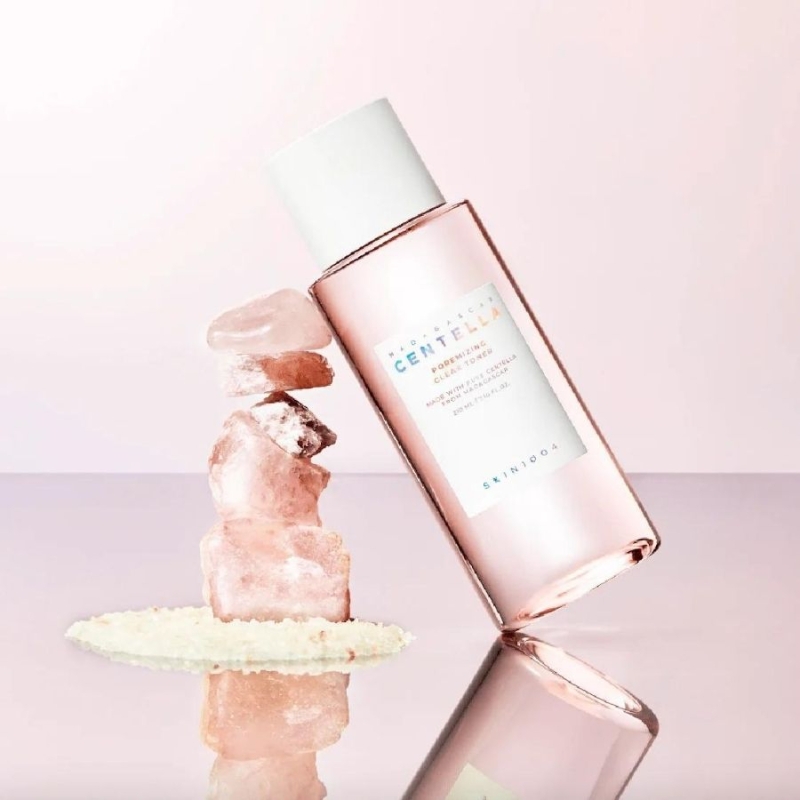Ексфолиращ и матиращ тоник за лице с AHA, BHA, PHA, LHA и розова хималайска сол SKIN1004 Madagascar Centella Poremizing Clear Toner 210 ml — 4