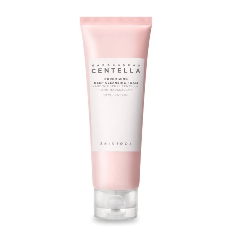 Почистваща пяна за лице с Centella Asiatica, розова хималайска сол и папая SKIN1004 Madagascar Centella Poremizing Deep Cleansing Foam 125 ml