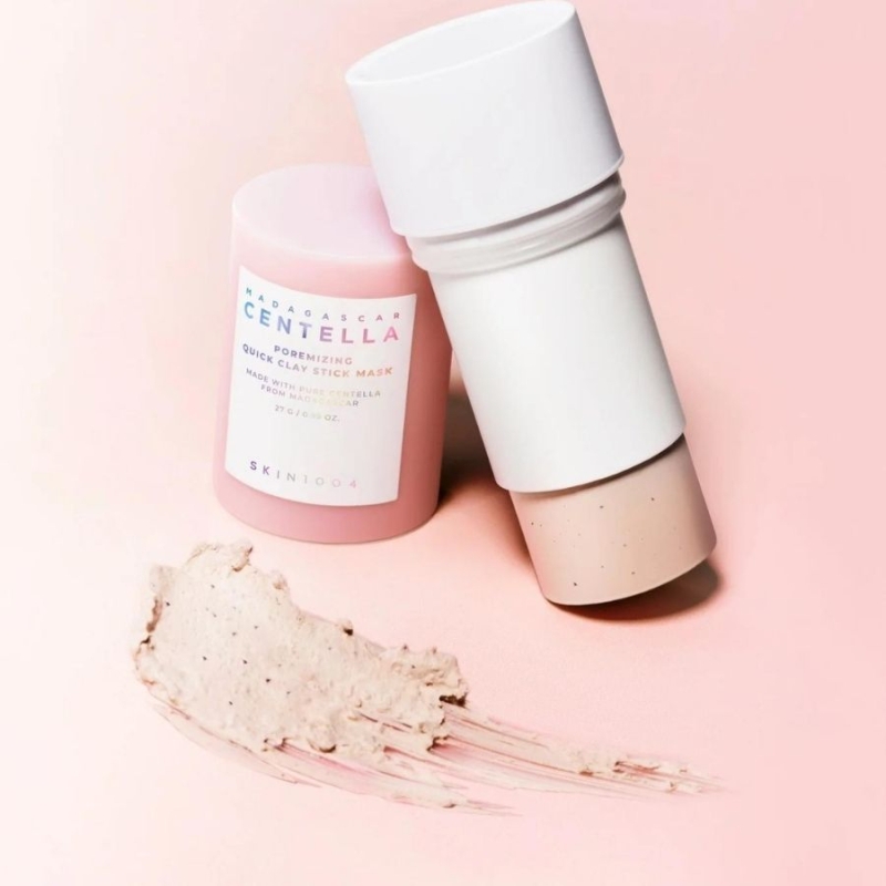 Дълбоко почистваща глинена маска с Centella Asiatica и червен боб SKIN1004 Madagascar Centella Poremizing Quick Clay Stick Mask 27 g — 5