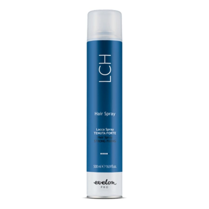 Лак за коса със силна и дълготрайна фиксация и защита от влажност Evelon LCH Strong Hold Hairspray 500 ml