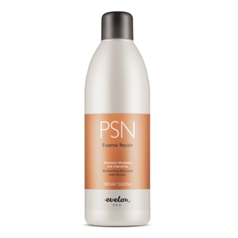 Подхранващ шампоан за коса за увредени и сухи дължини с кератин Evelon PSN Essense Repair Shampoo 1000 ml