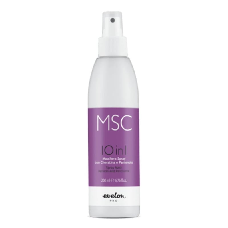 Многофункционална спрей маска за коса с кератин и пантенол Evelon MSC 10 in 1 Mask Spray 200 ml