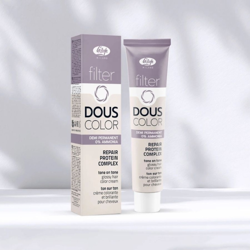 Професионална деми-перманентна боя за коса без амоняк Lisap Milano Filter Douscolor Demi Permanent Colour 60 ml — 2