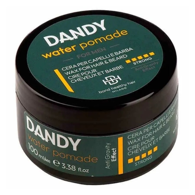 Вакса за блясък на водна основа за коса и брада с дълготрайна фиксация Lisap DANDY Water Pomade 100 ml