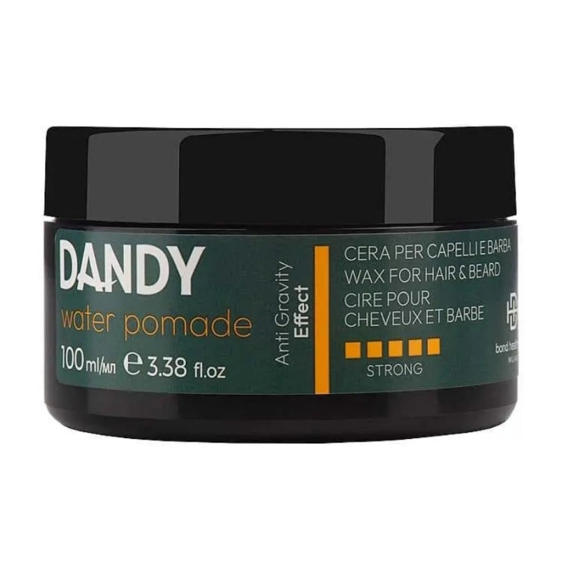 Вакса за блясък на водна основа за коса и брада с дълготрайна фиксация Lisap DANDY Water Pomade 100 ml — 2