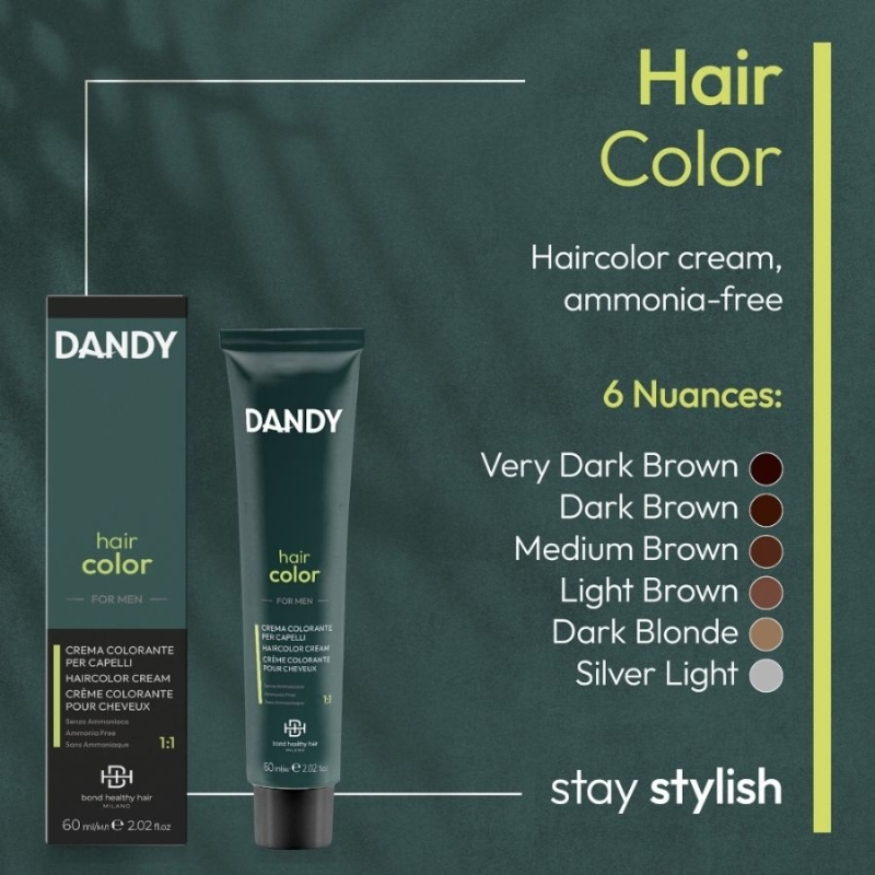 Lisap DANDY Hair Color Cream for Men 60 ml — 3