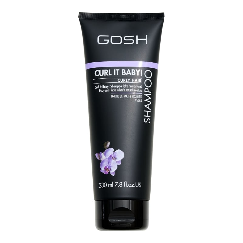 Шампоан за къдрава коса с Purple Orchid за хидратация и контрол на фриз ефекта Gosh Curl it Baby Hair Shampoo 230 ml